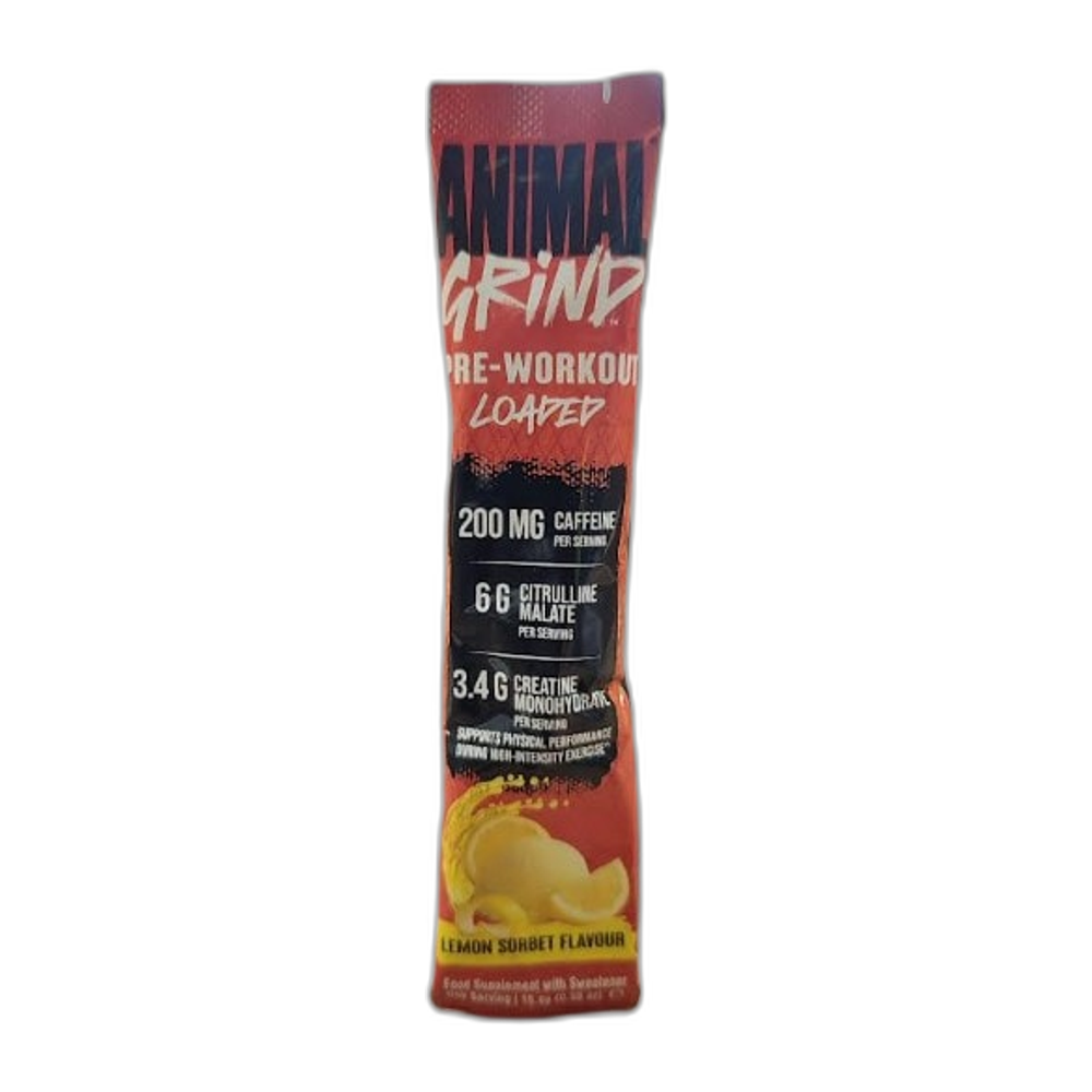 Universal Nutrition Animal Grind Pre-Workout Loaded, Lemon Sorbet - 15.9g (1 serving)