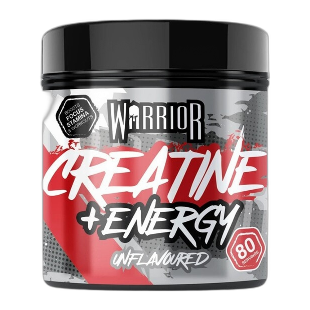 Warrior Creatine + Energy, Unflavoured - 360g