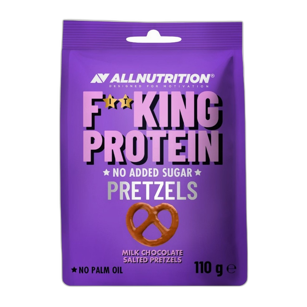 Allnutrition Fitking Protein Pretzels, Milk Chocolate Salted - 110g