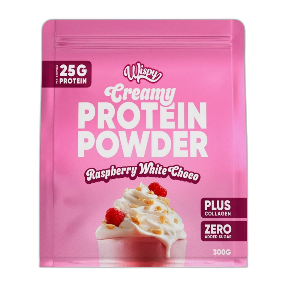 Wispy Creamy Protein Powder, Raspberry White Choco - 300g