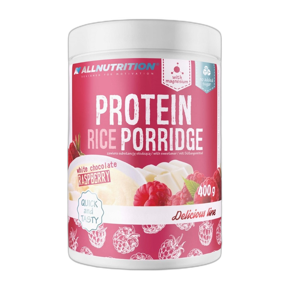 Allnutrition Protein Rice Porridge, White Chocolate-Raspberry - 400g