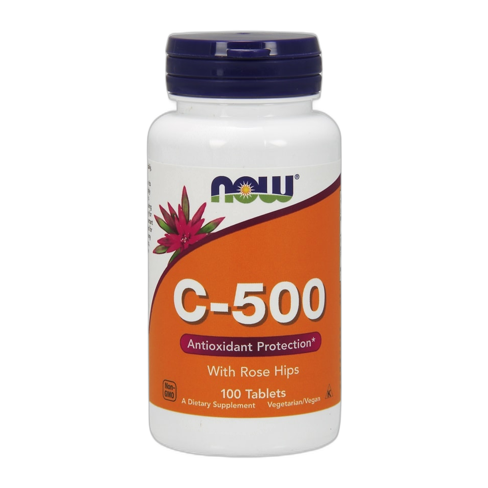 NOW Foods Vitamin C-500 with Rose Hips - 100 tablets