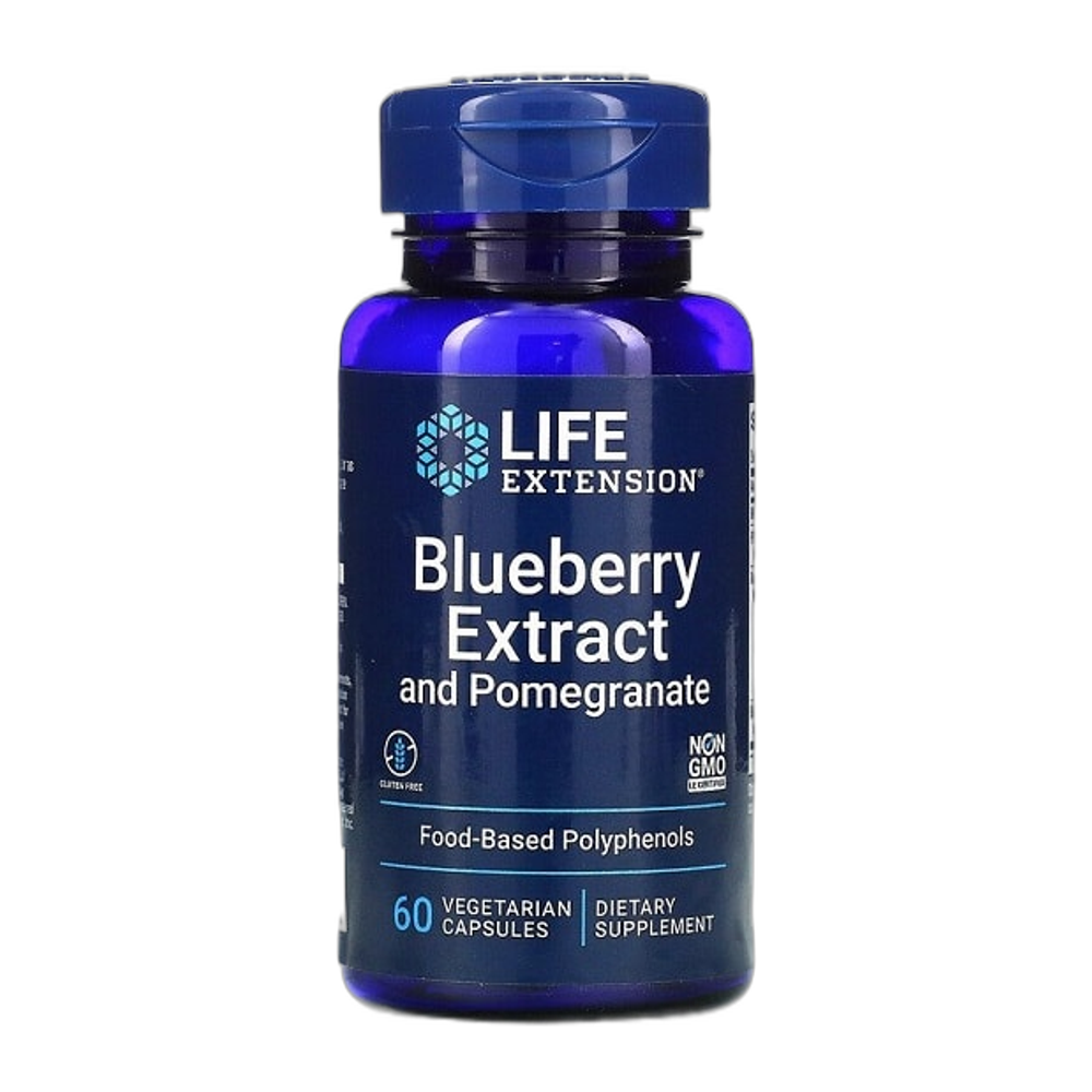 Life Extension Blueberry Extract with Pomegranate - 60 vcaps