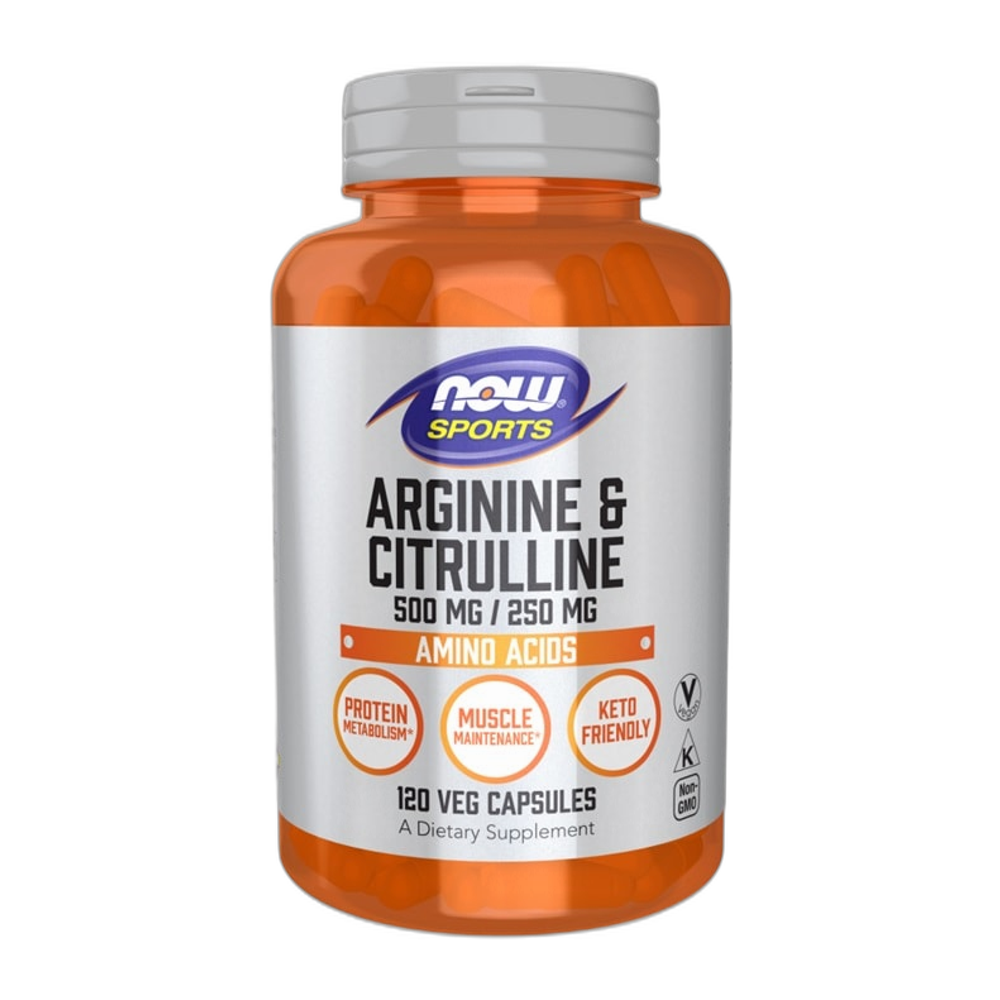 NOW Foods Arginine & Citrulline - 120 vcaps