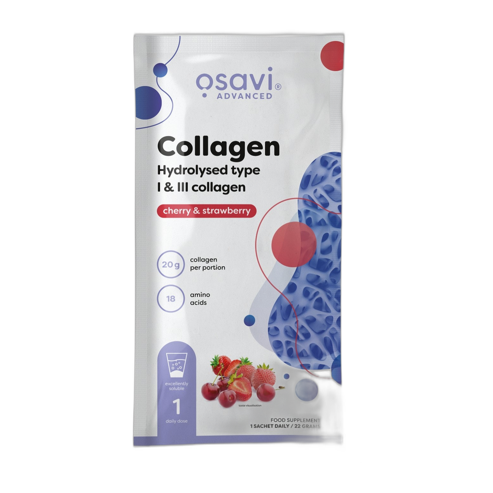 Osavi Collagen Hydrolysed Type I & III, Cherry & Strawberry - 22g (1 serving)