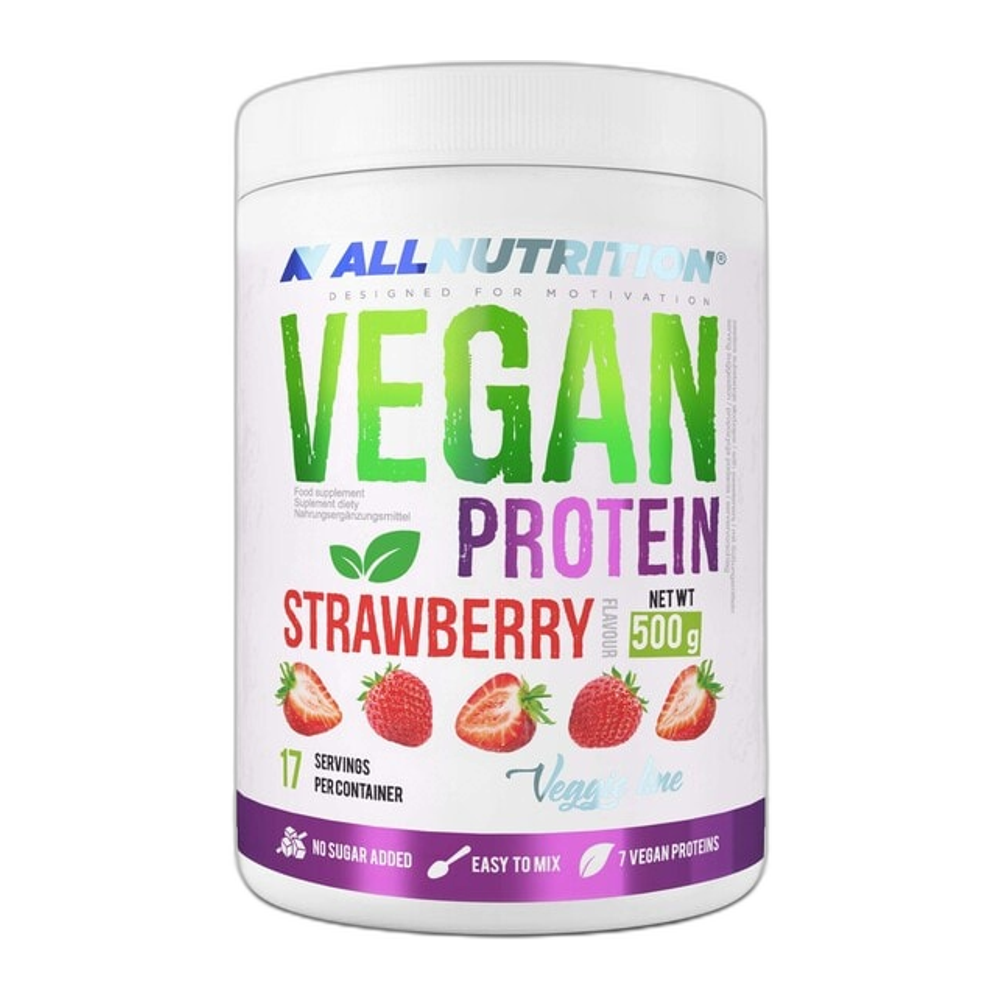 Allnutrition Vegan Protein, Strawberry - 500g