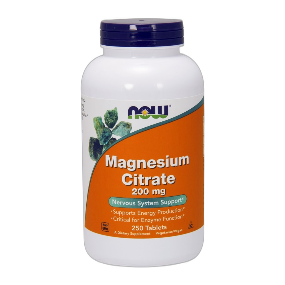 NOW Foods Magnesium Citrate, 200mg - 250 tablets