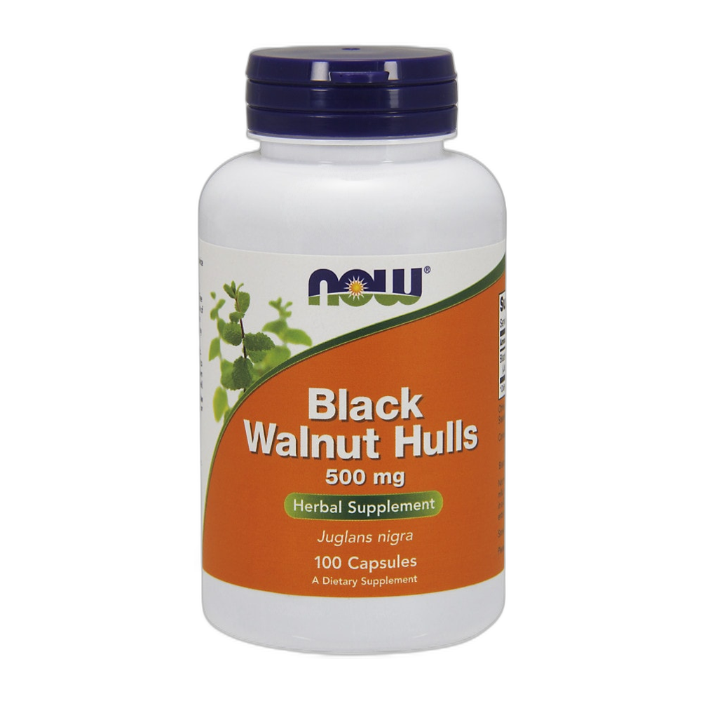 NOW Foods Black Walnut Hulls, 500mg - 100 caps