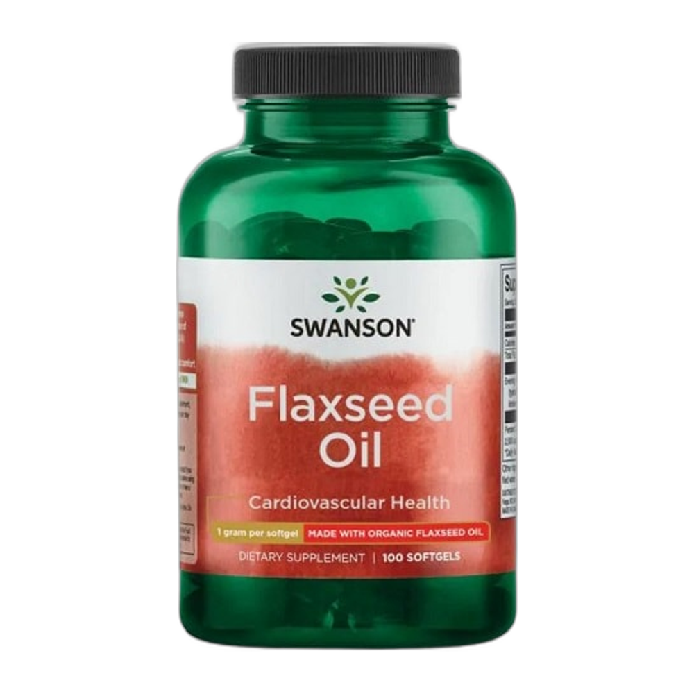 Swanson Flaxseed Oil, 1000mg - 100 softgels