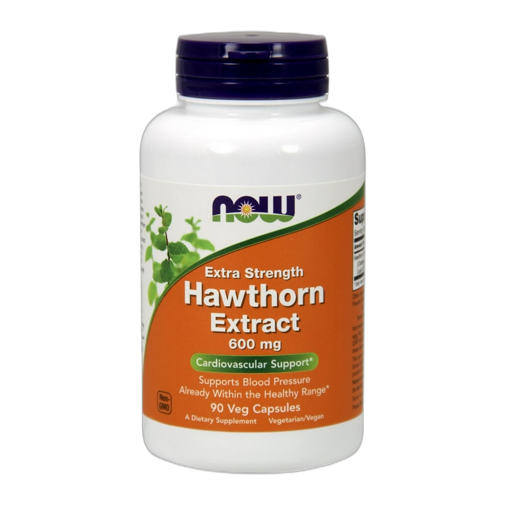NOW Foods Hawthorn Extract, 600mg Extra Strength - 90 vcaps