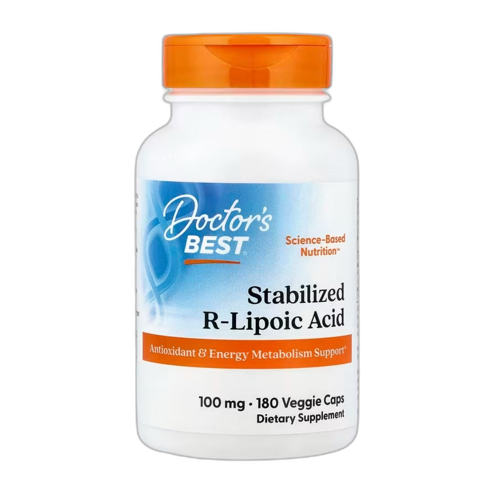 Doctor's Best Stabilized R-Lipoic Acid, 100mg - 180 vcaps
