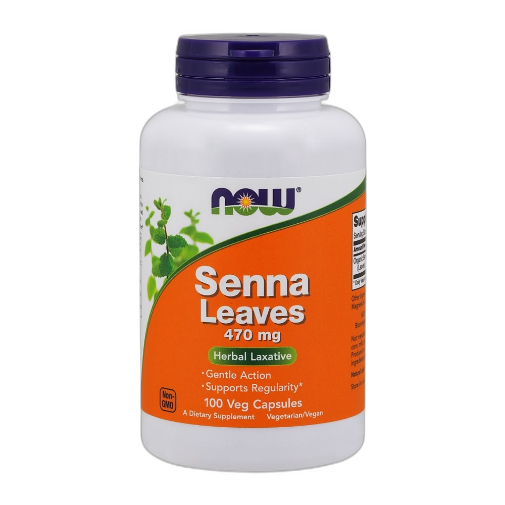 NOW Foods Senna Leaves, 470mg - 100 vcaps