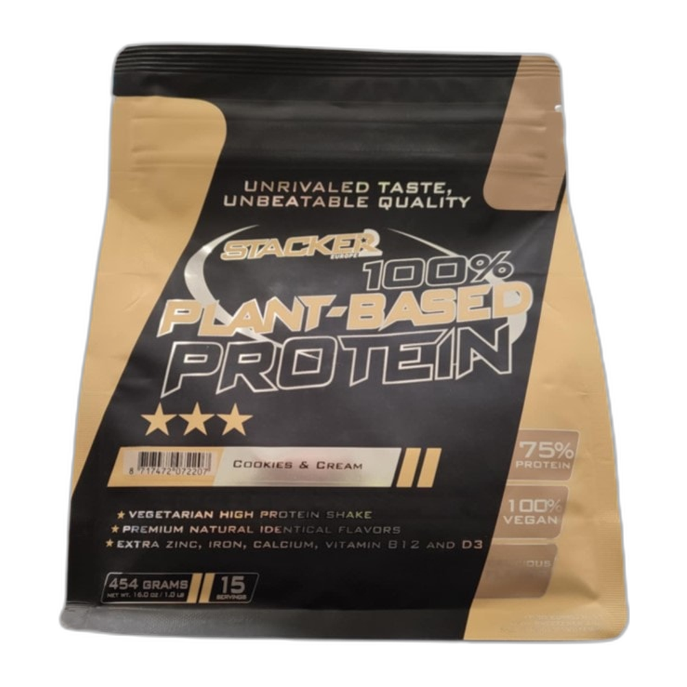 Stacker2 Europe 100% Plant Based Protein, Cookies & Cream - 454g