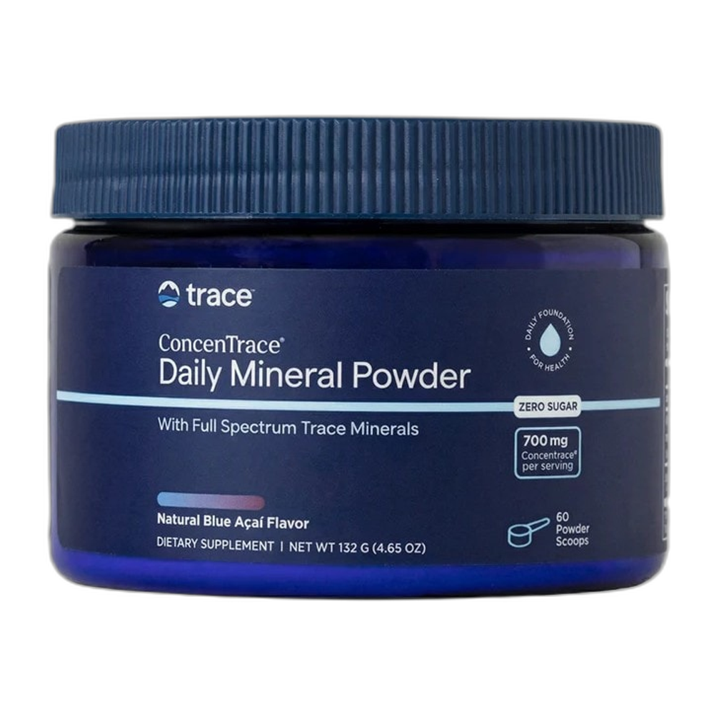 Trace Minerals ConcenTrace Daily Mineral Powder, Natural Blue Acai - 132g