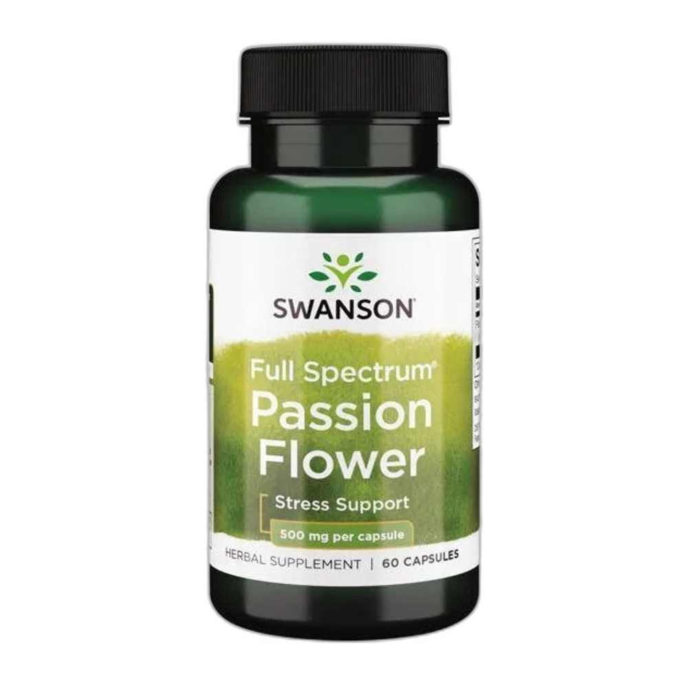 Swanson Full Spectrum Passion Flower, 500mg - 60 caps