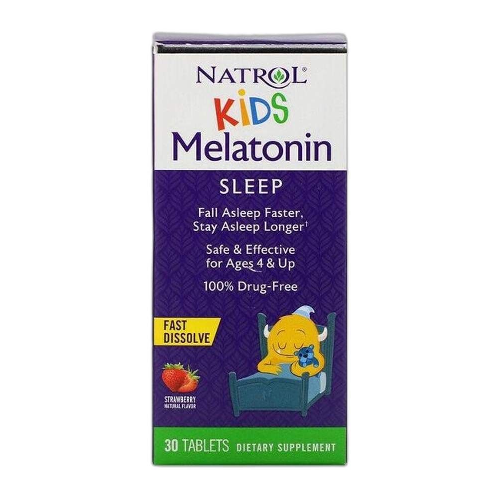 Natrol Kids Melatonin, Strawberry - 30 tabs