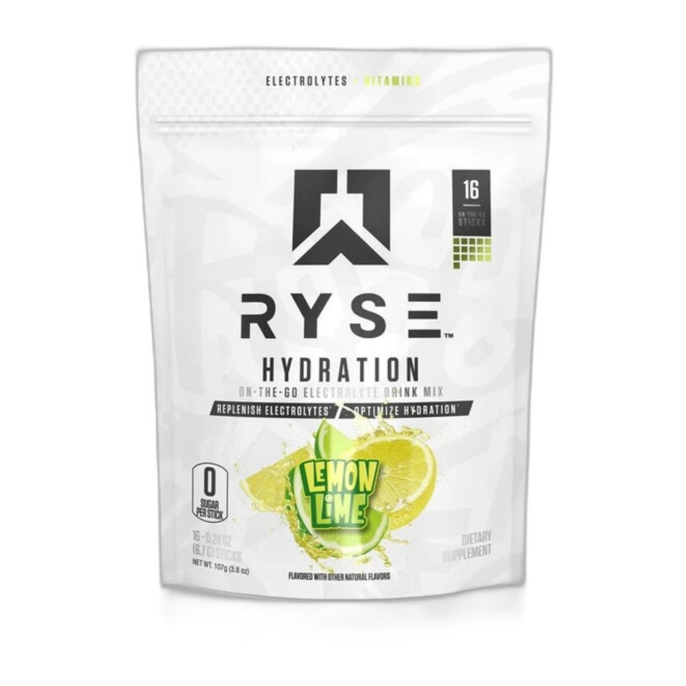 RYSE Hydration Sticks, Lemon Lime - 16 x 6.7g