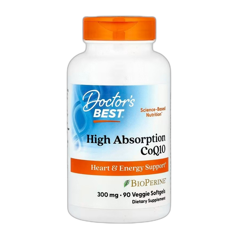 Doctor's Best High Absorption CoQ10 with BioPerine, 300mg - 90 veggie softgels