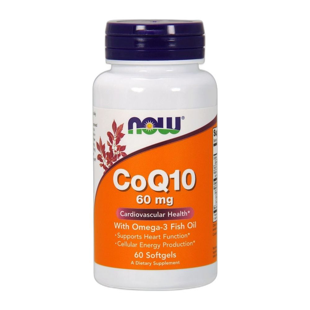 NOW Foods CoQ10 with Omega-3, 60mg - 60 softgels
