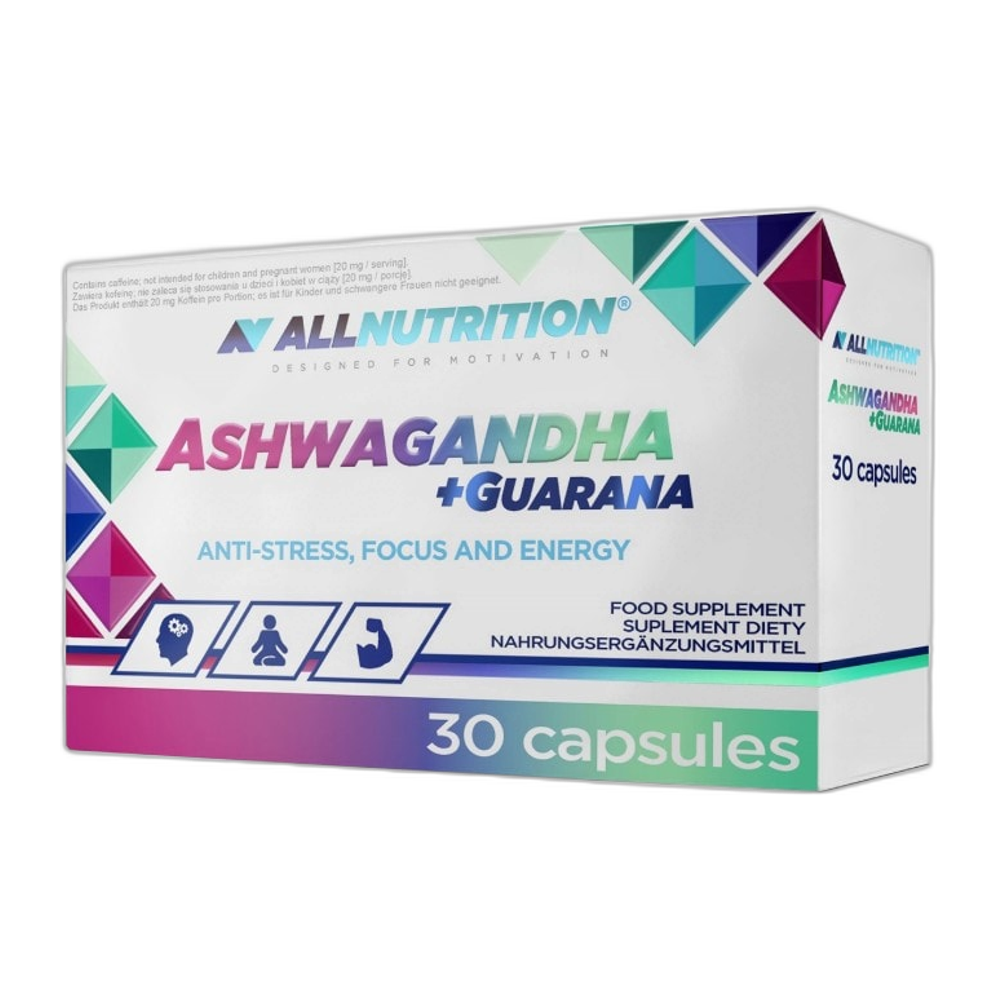 Allnutrition Ashwagandha + Guarana - 30 caps
