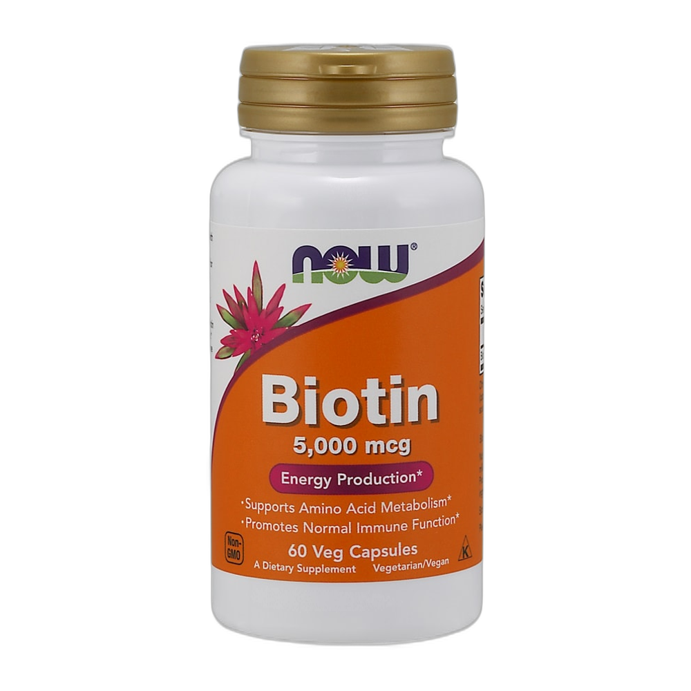 NOW Foods Biotin, 5000mcg - 60 vcaps