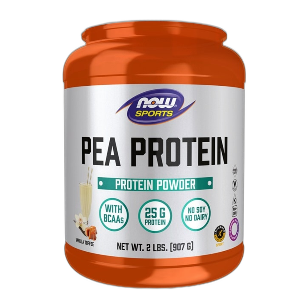 NOW Foods Pea Protein, Vanilla Toffee - 907g