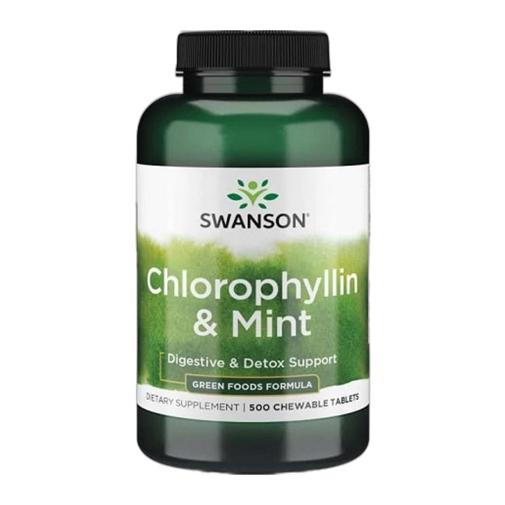 Swanson Chlorophyllin & Mint - 500 chewable tablets