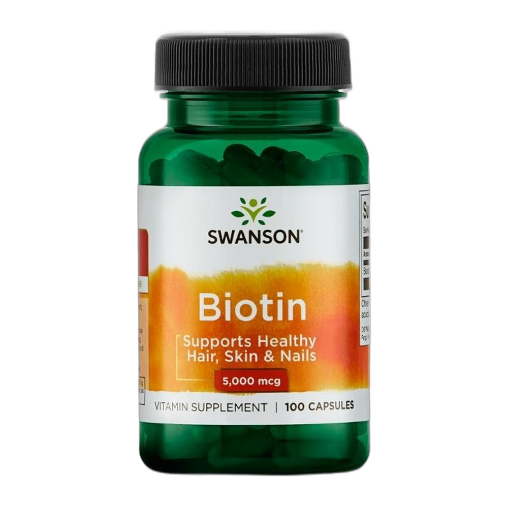 Swanson Biotin, 5000mcg - 100 caps