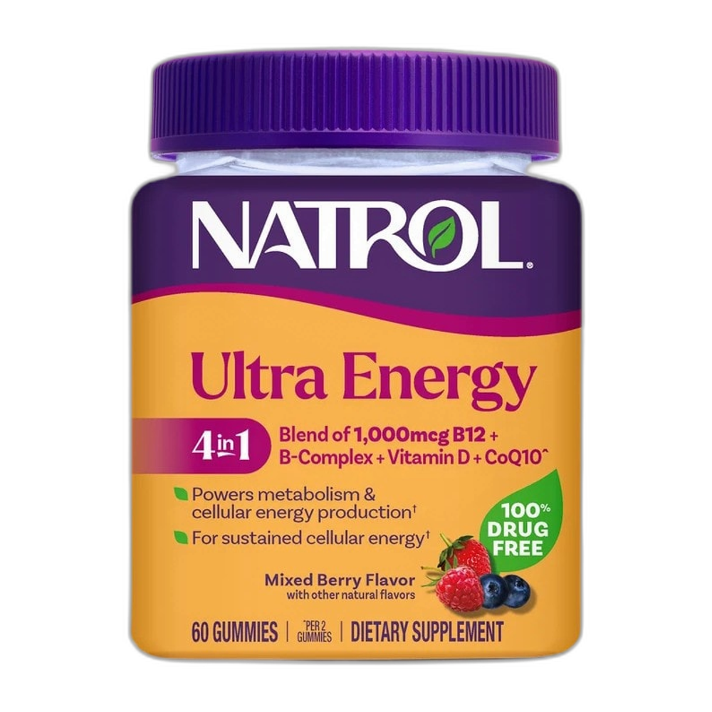 Natrol Ultra Energy 4 in 1, Mixed Berry - 60 gummies