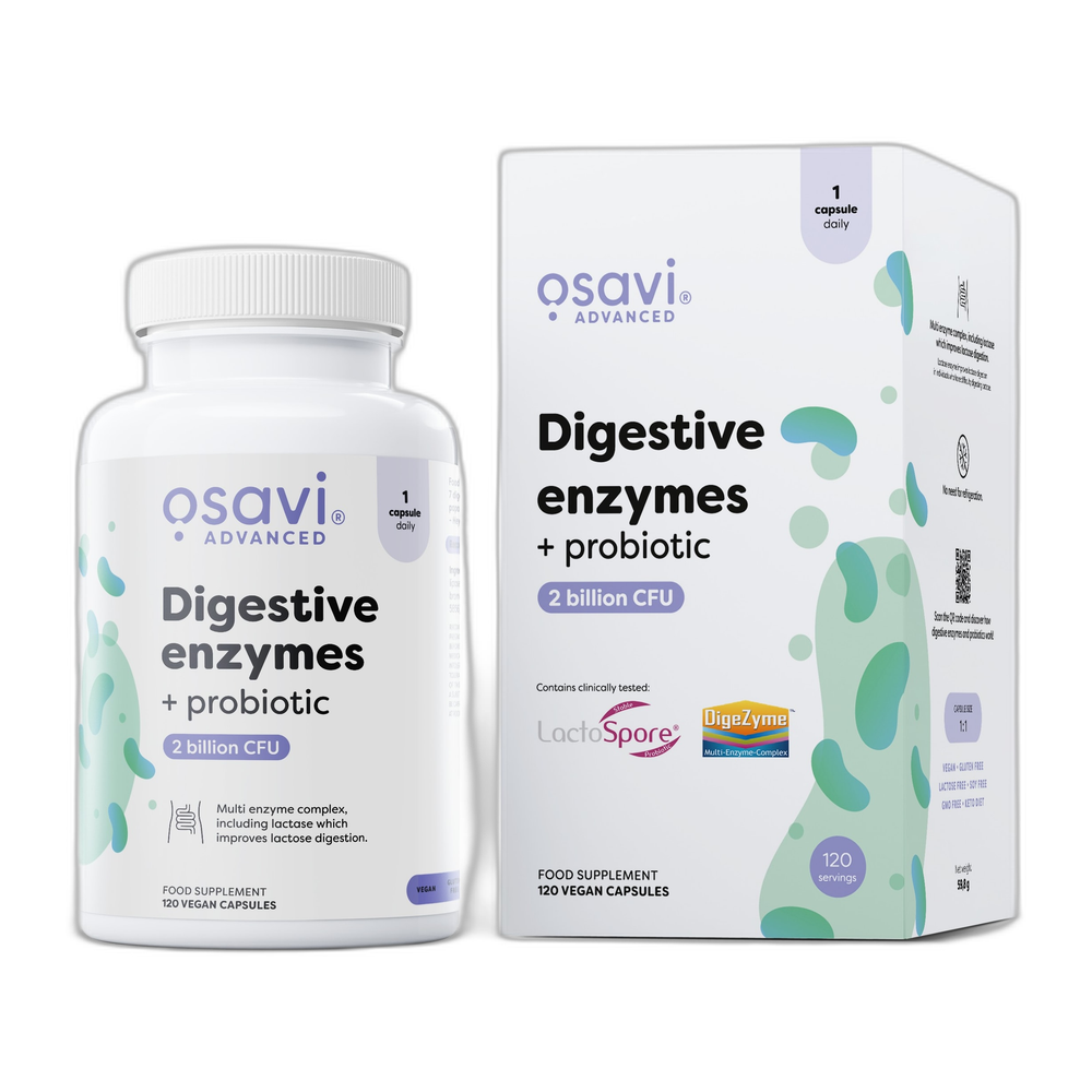 Osavi Digestive enzymes + probiotic - 120 vegan caps
