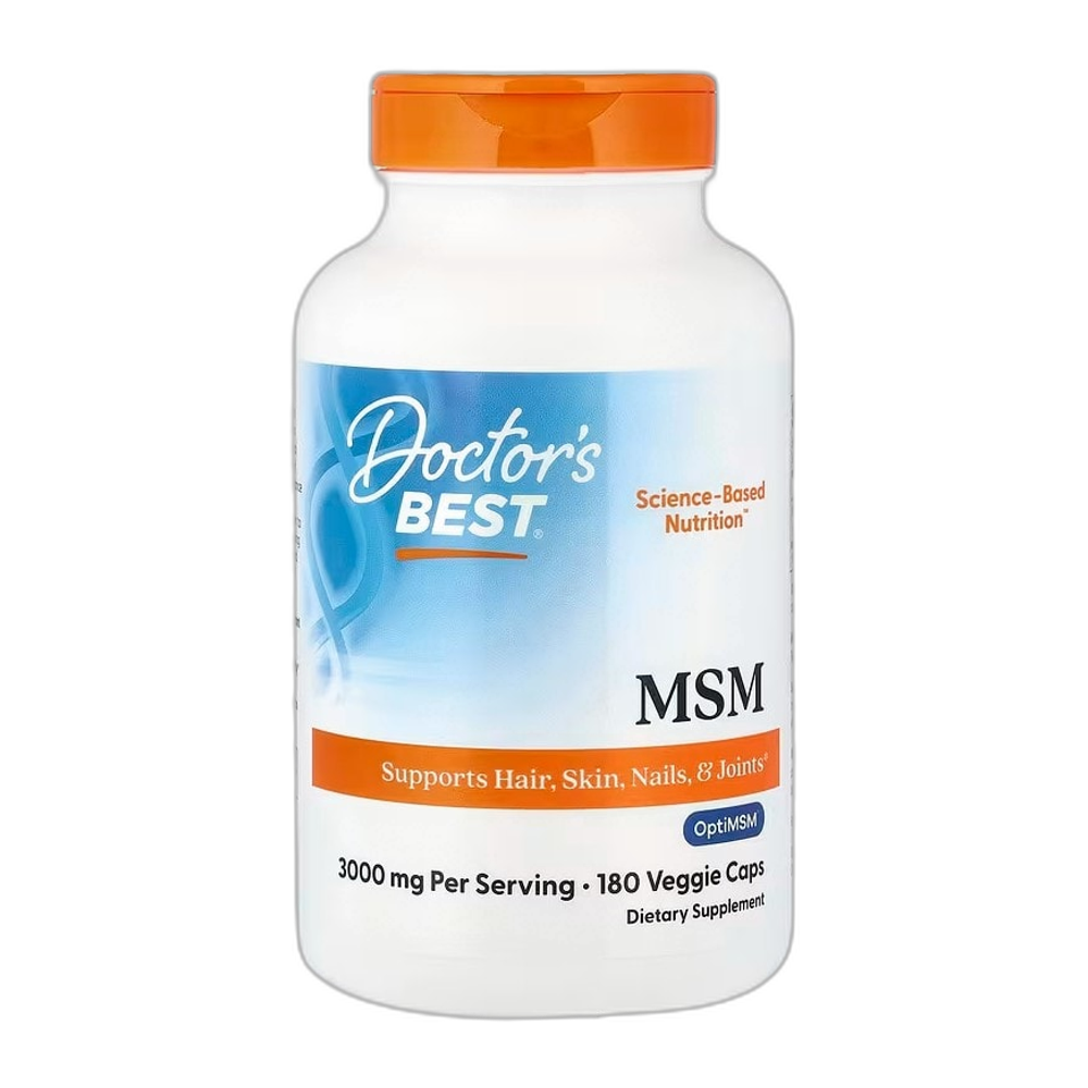 Doctor's Best MSM with OptiMSM, 3000mg - 180 vcaps