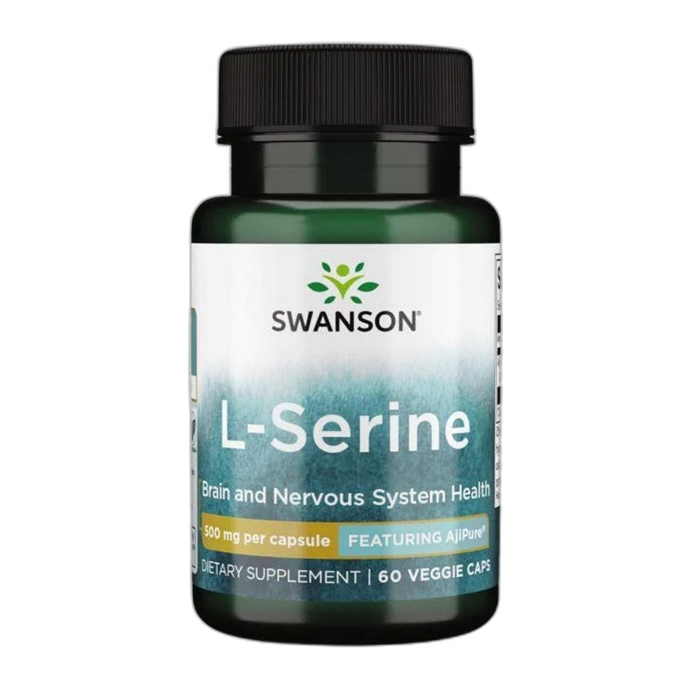 Swanson L-Serine, 500mg - 60 vcaps