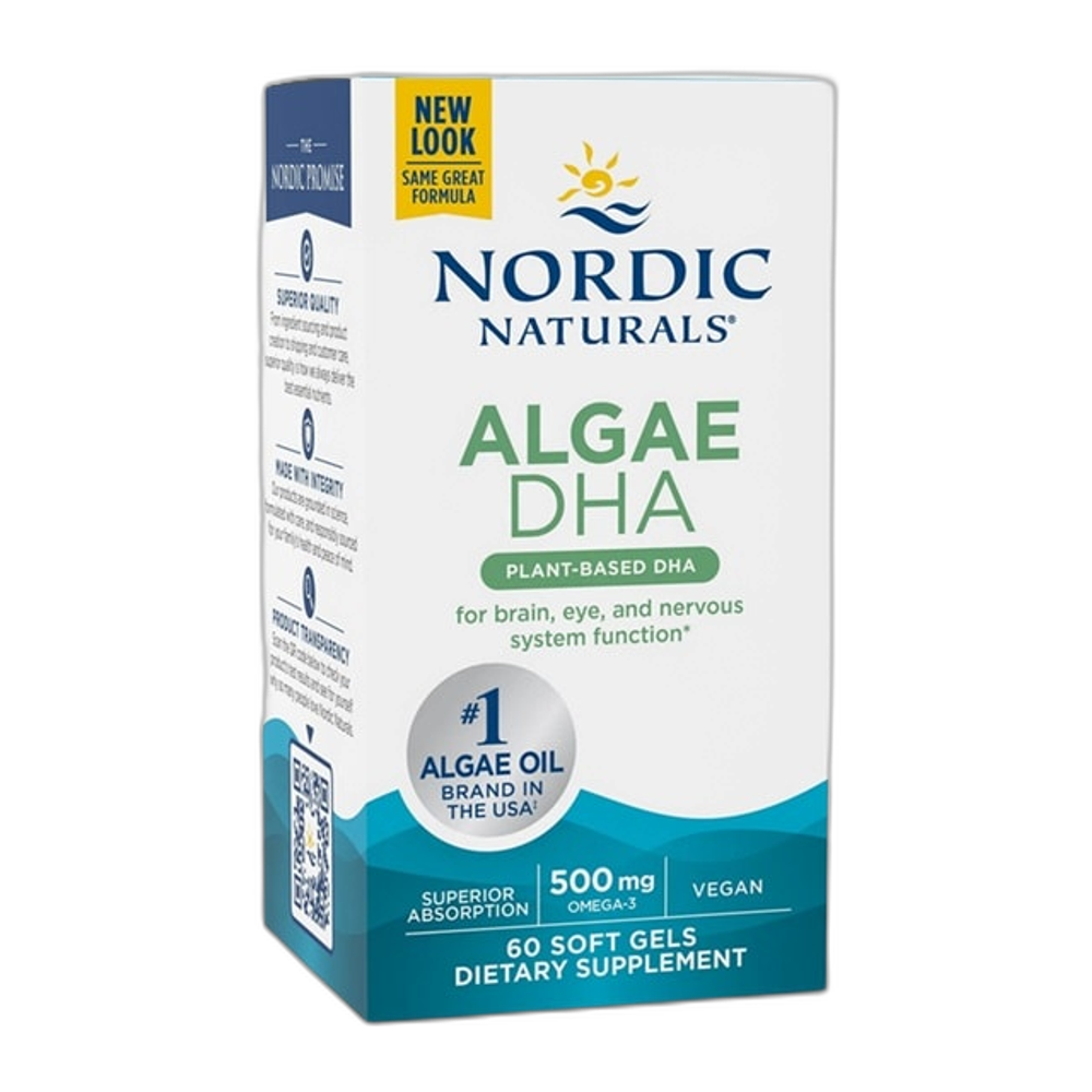 Nordic Naturals Algae DHA, 500mg - 60 softgels