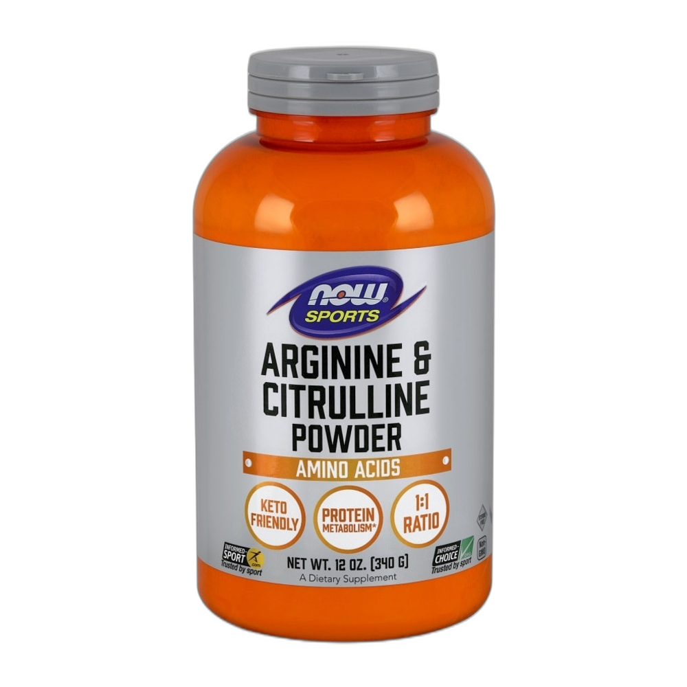 NOW Foods Arginine & Citrulline, Powder - 340g
