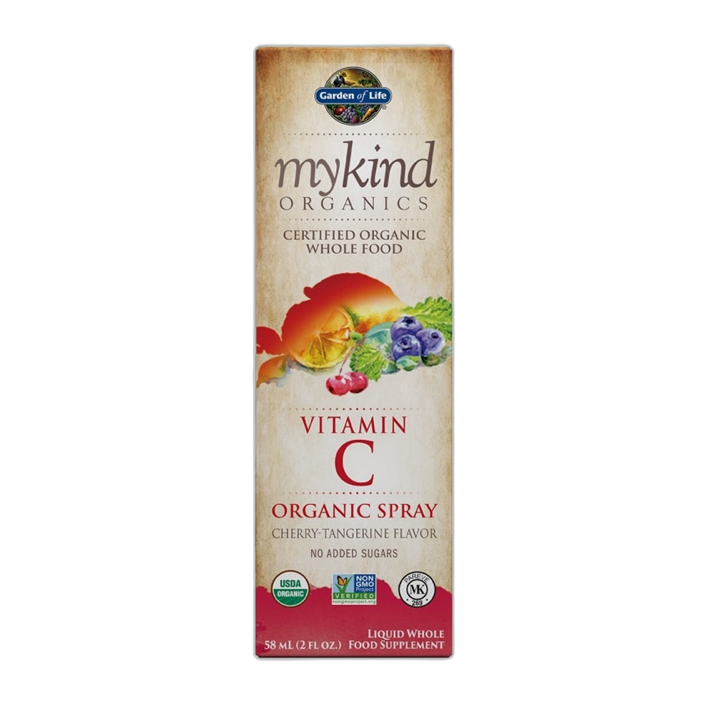 Garden of Life Mykind Vitamin C Spray, Cherry-Tangerine - 58 ml.