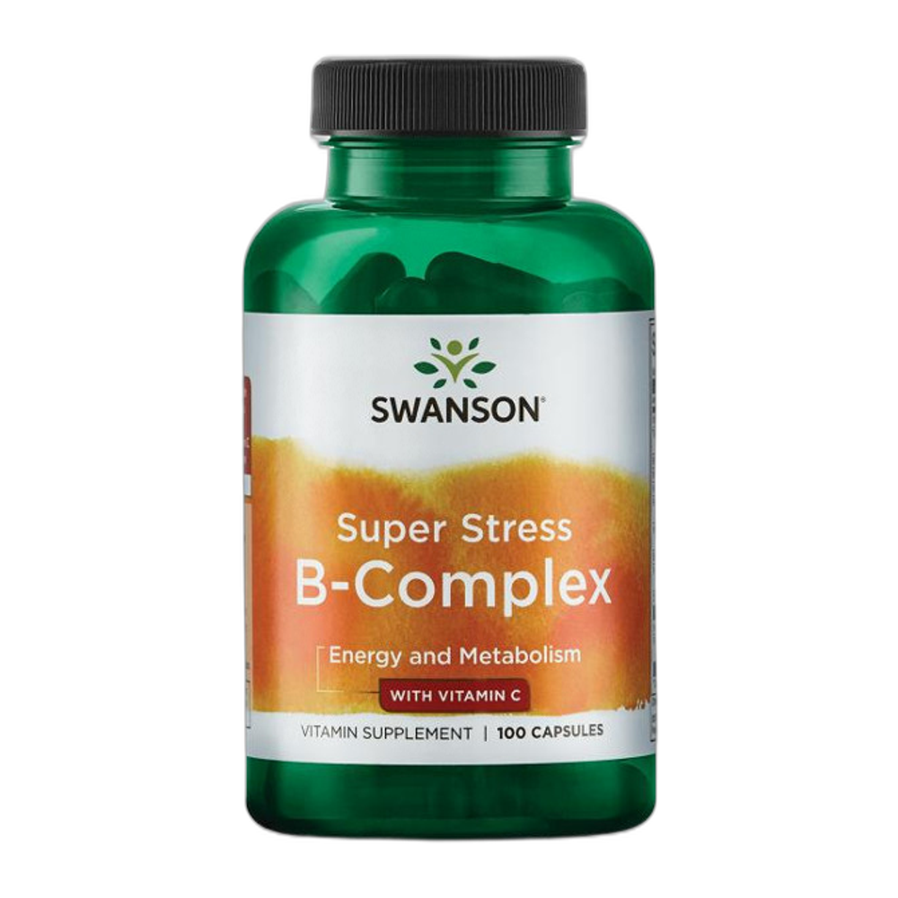 Swanson Super Stress B-Complex with Vitamin C - 100 caps