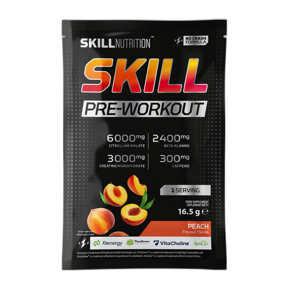 Skill Nutrition Skill Pre-Workout, Peach - 16.5g (1 serving)