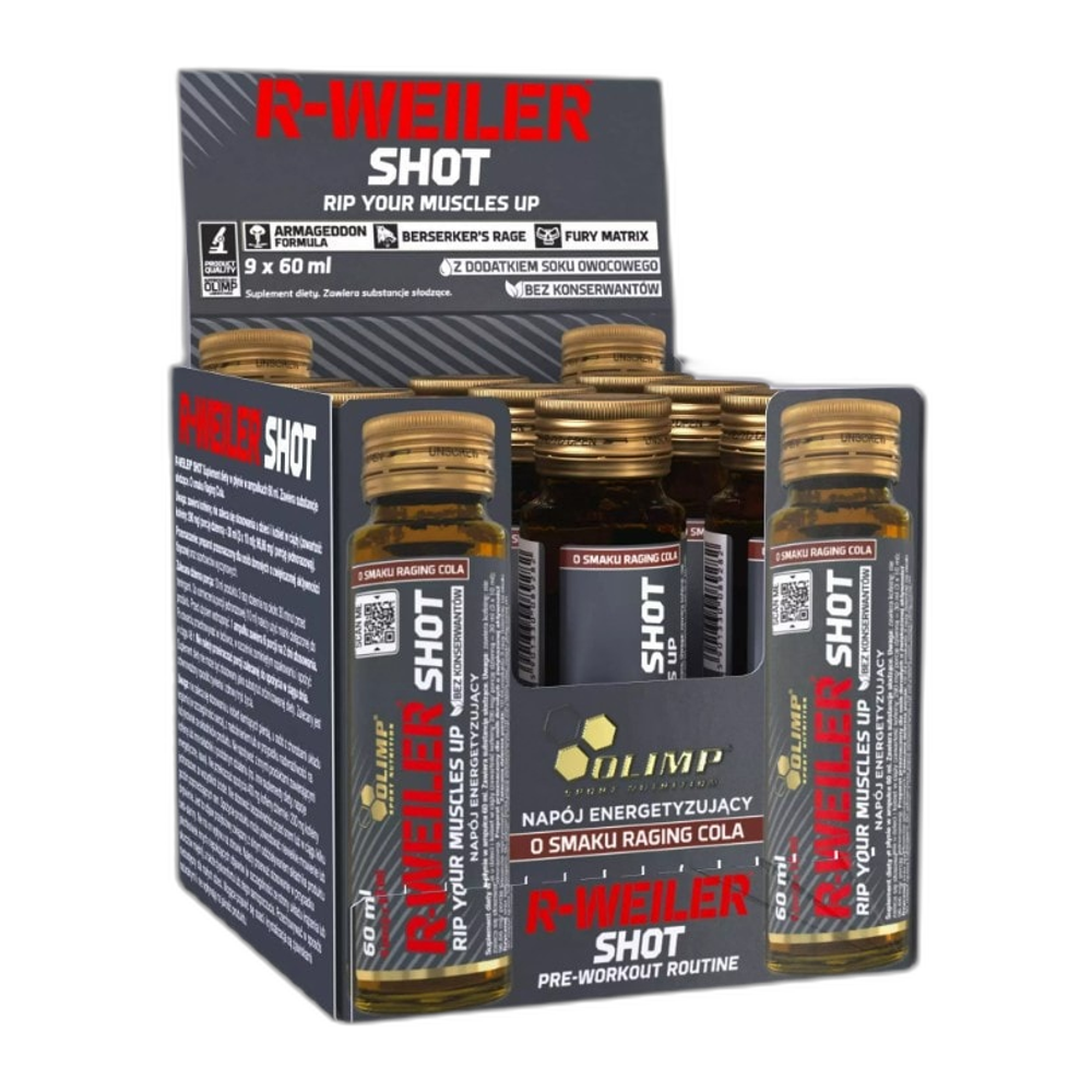 Olimp Nutrition R-Weiler Shot, Raging Cola - 9 x 60 ml.