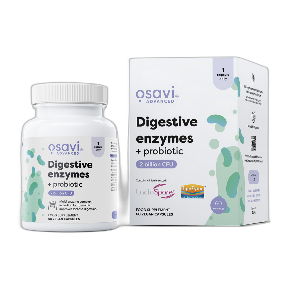 Osavi Digestive enzymes + probiotic - 60 vegan caps