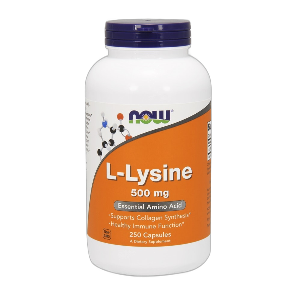 NOW Foods L-Lysine, 500mg - 250 vcaps