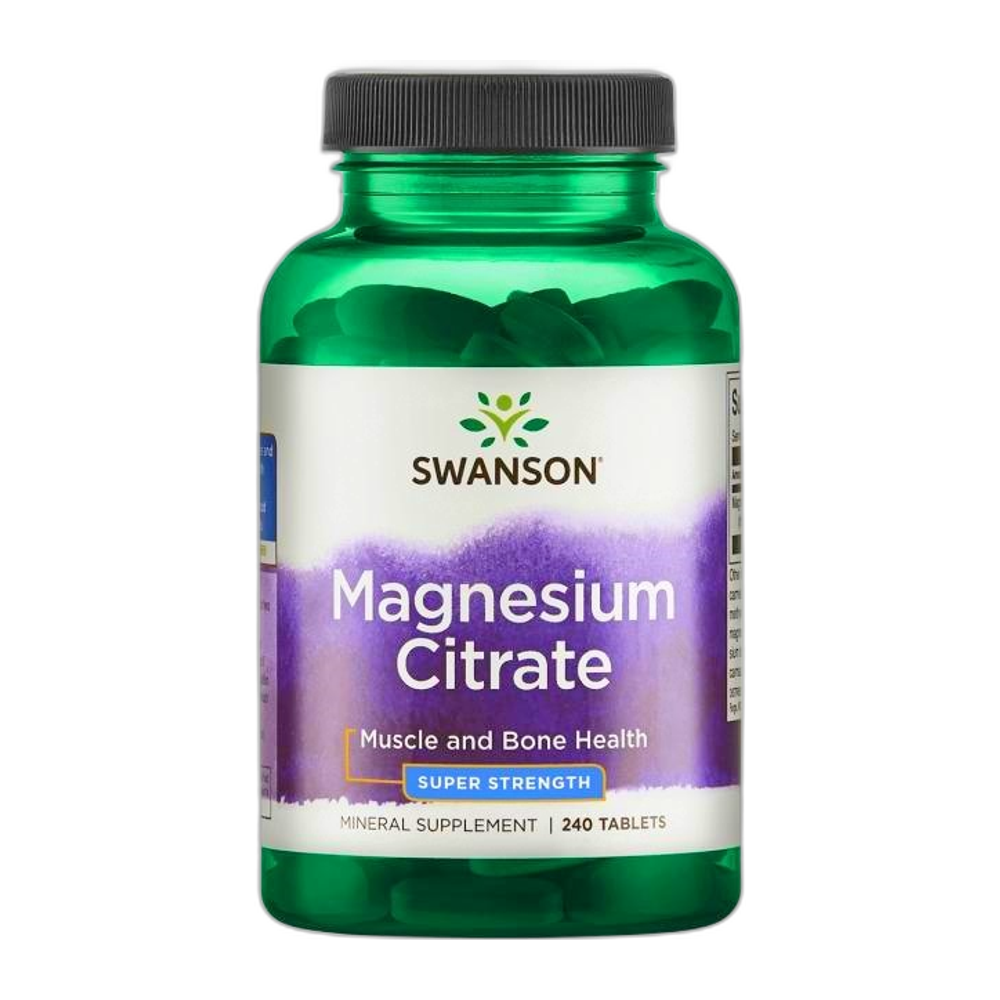 Swanson Magnesium Citrate, 225mg Super-Strength - 240 tablets