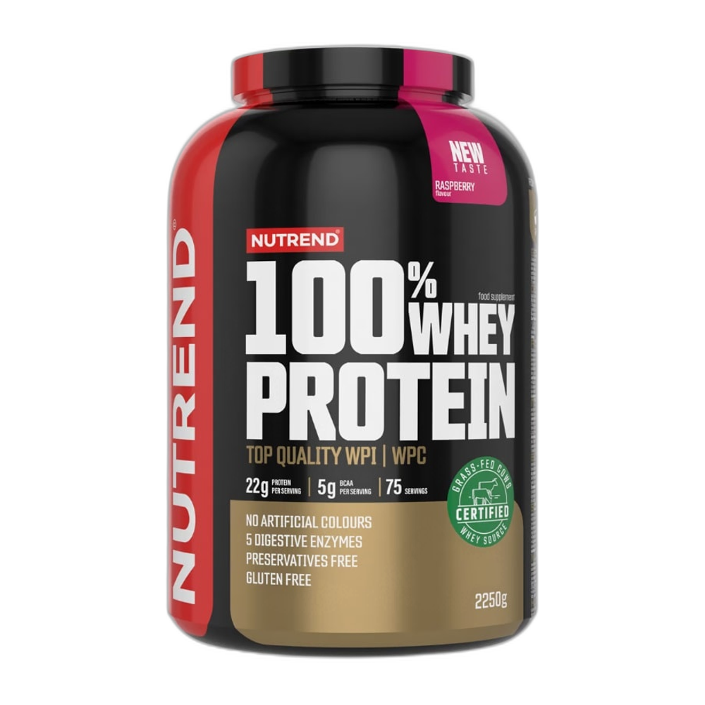 Nutrend 100% Whey Protein, Raspberry - 2250g