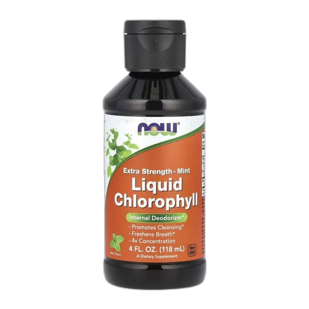 NOW Foods Extra Strength Liquid Chlorophyll, Mint - 118 ml.