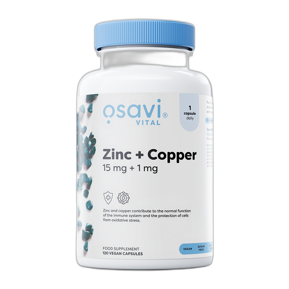 Osavi Zinc + Copper, 15mg + 1mg - 120 vegan caps