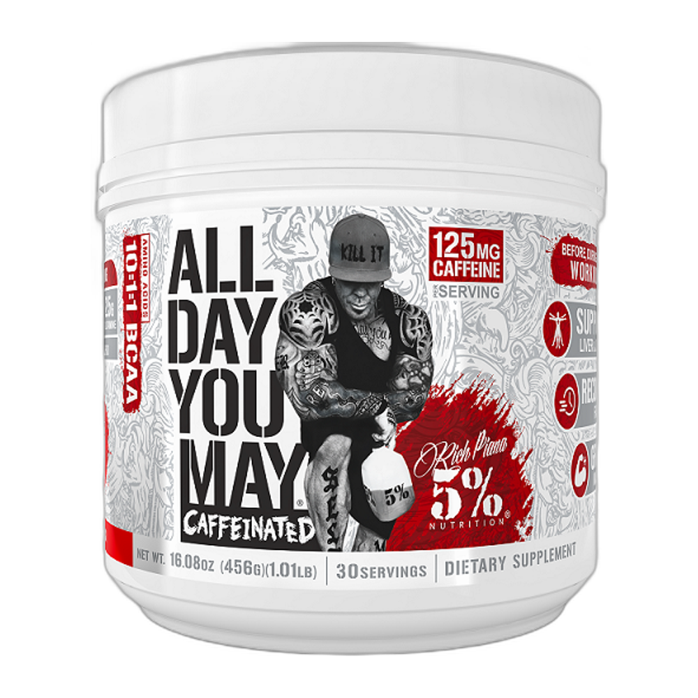 5% Nutrition AllDayYouMay Caffeinated - Legendary Series, Fruit Punch - 456g