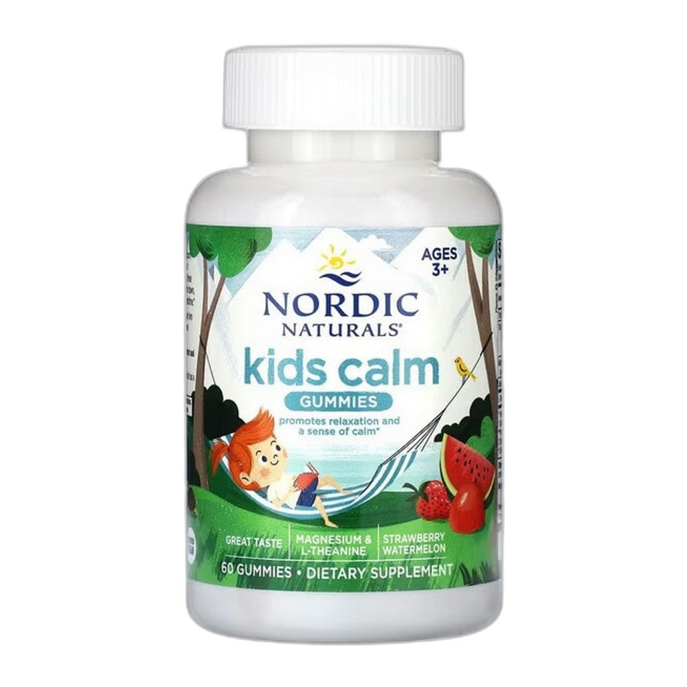 Nordic Naturals Kids Calm Gummies, Strawberry Watermelon - 60 gummies