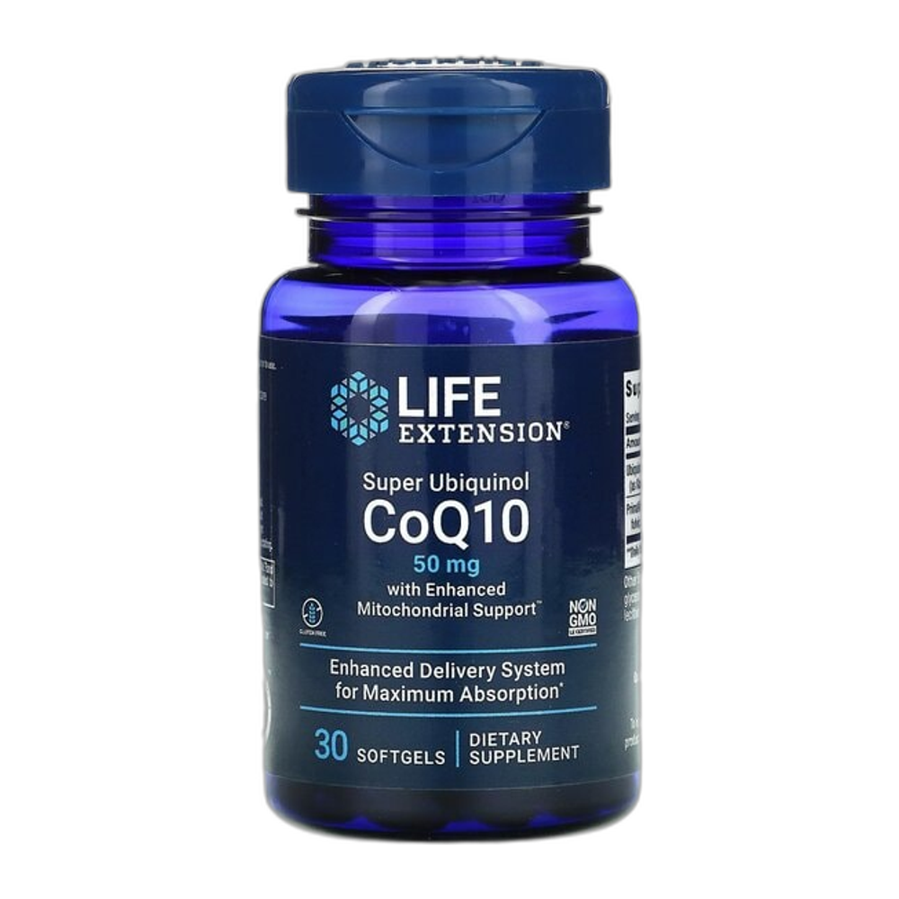Life Extension Super Ubiquinol CoQ10 with Enhanced Mitochondrial Support, 50mg - 30 softgels