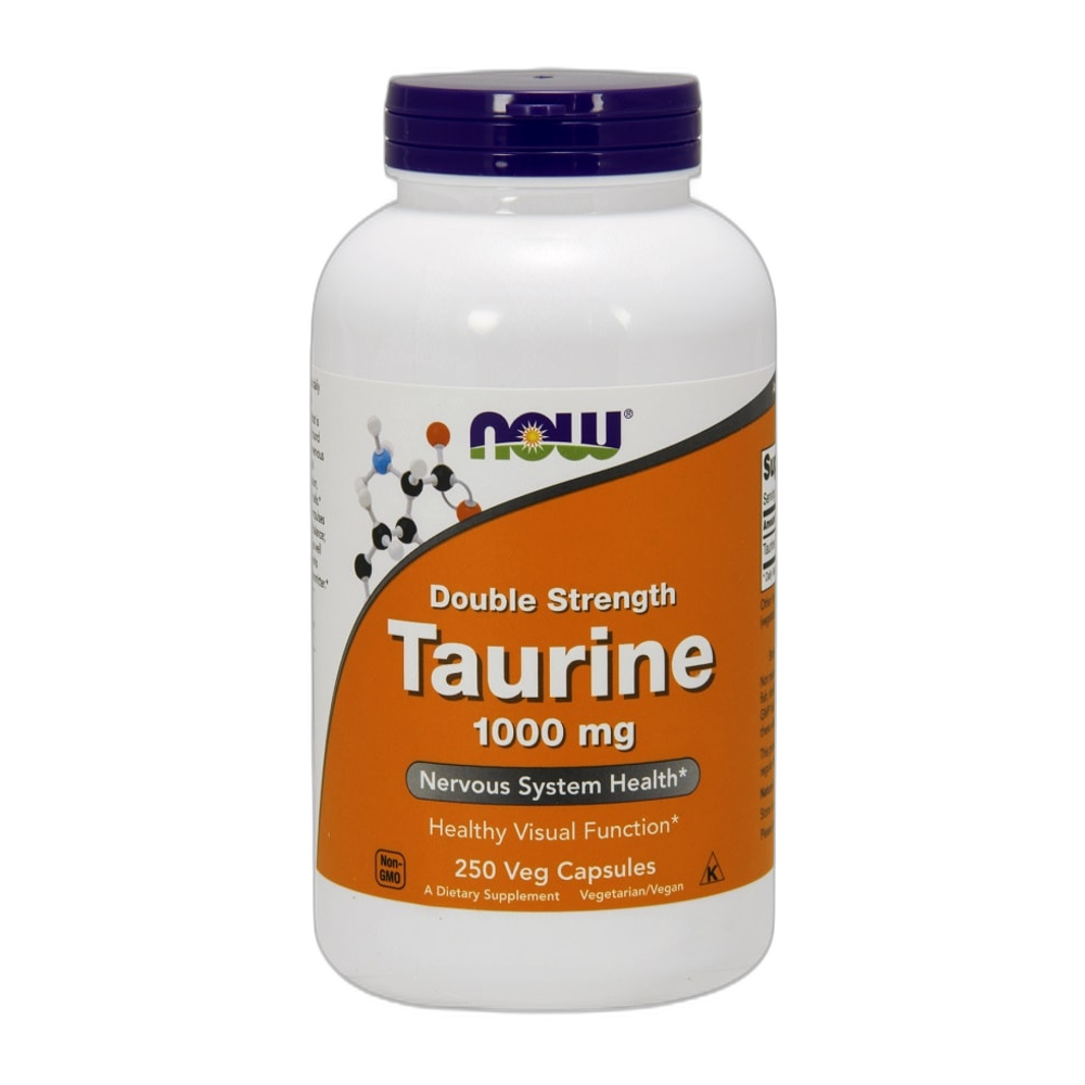 NOW Foods Taurine, 1000mg Double Strength - 250 vcaps