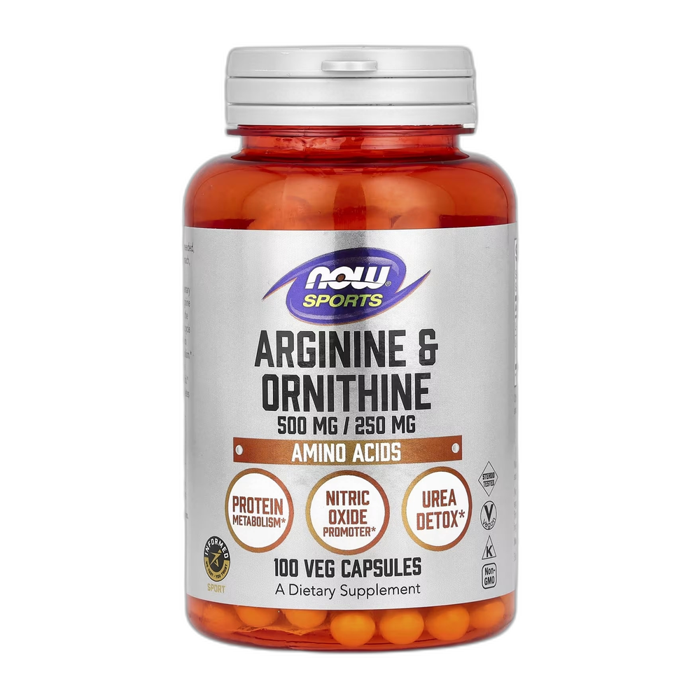 NOW Foods Arginine & Ornithine - 100 vcaps