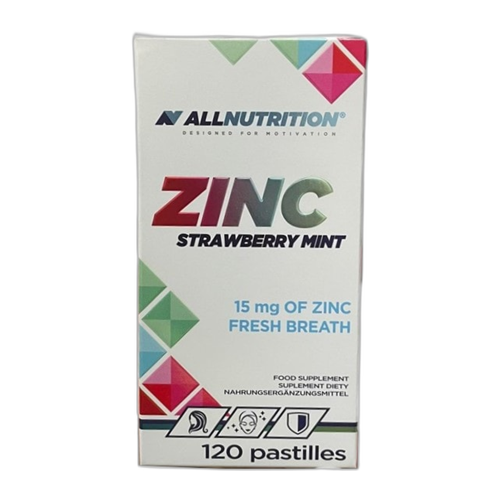 Allnutrition Zinc, 15mg (Strawberry Mint) - 120 pastilles
